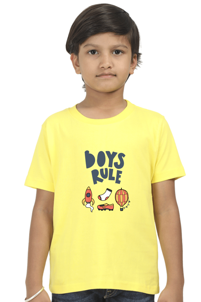 Affordable Boys' Cotton T-Shirt - 100% Super Combed, Bio-Washed, Regular Fit