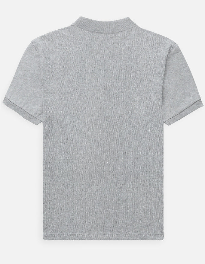Gray polo shirt on a white background