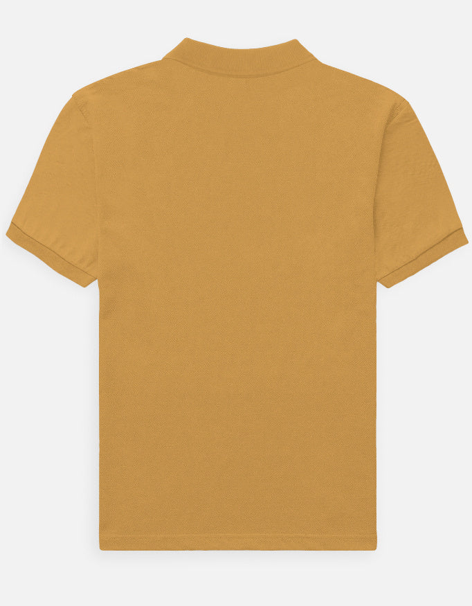 Mustard Yello Polo T-Shirt Back View