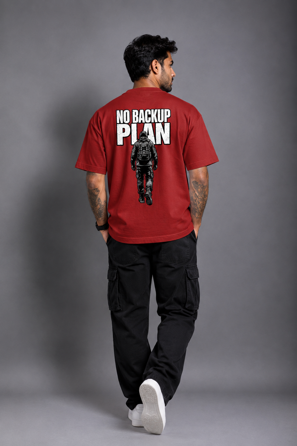 No Backup Plan — Oversized Graphic T-Shirt 240 GSM.