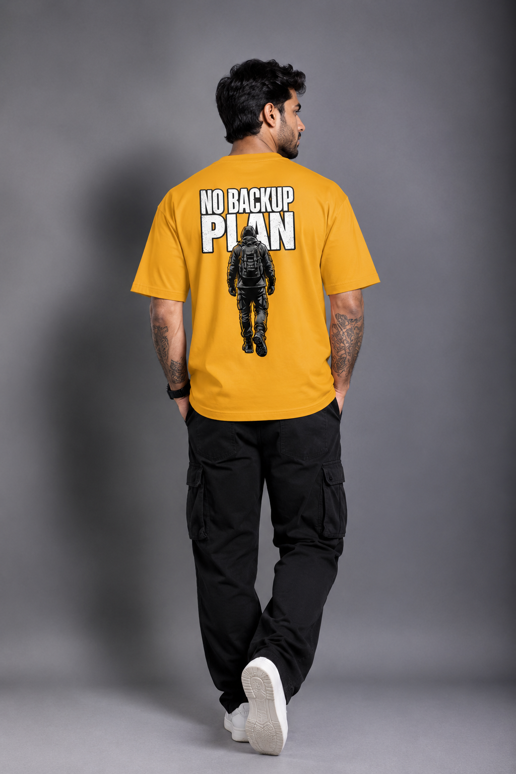 No Backup Plan — Oversized Graphic T-Shirt 240 GSM.