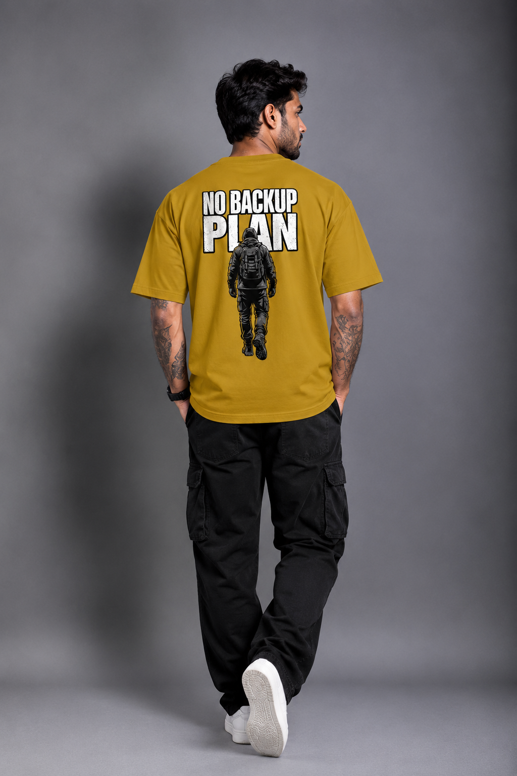 No Backup Plan — Oversized Graphic T-Shirt 240 GSM.