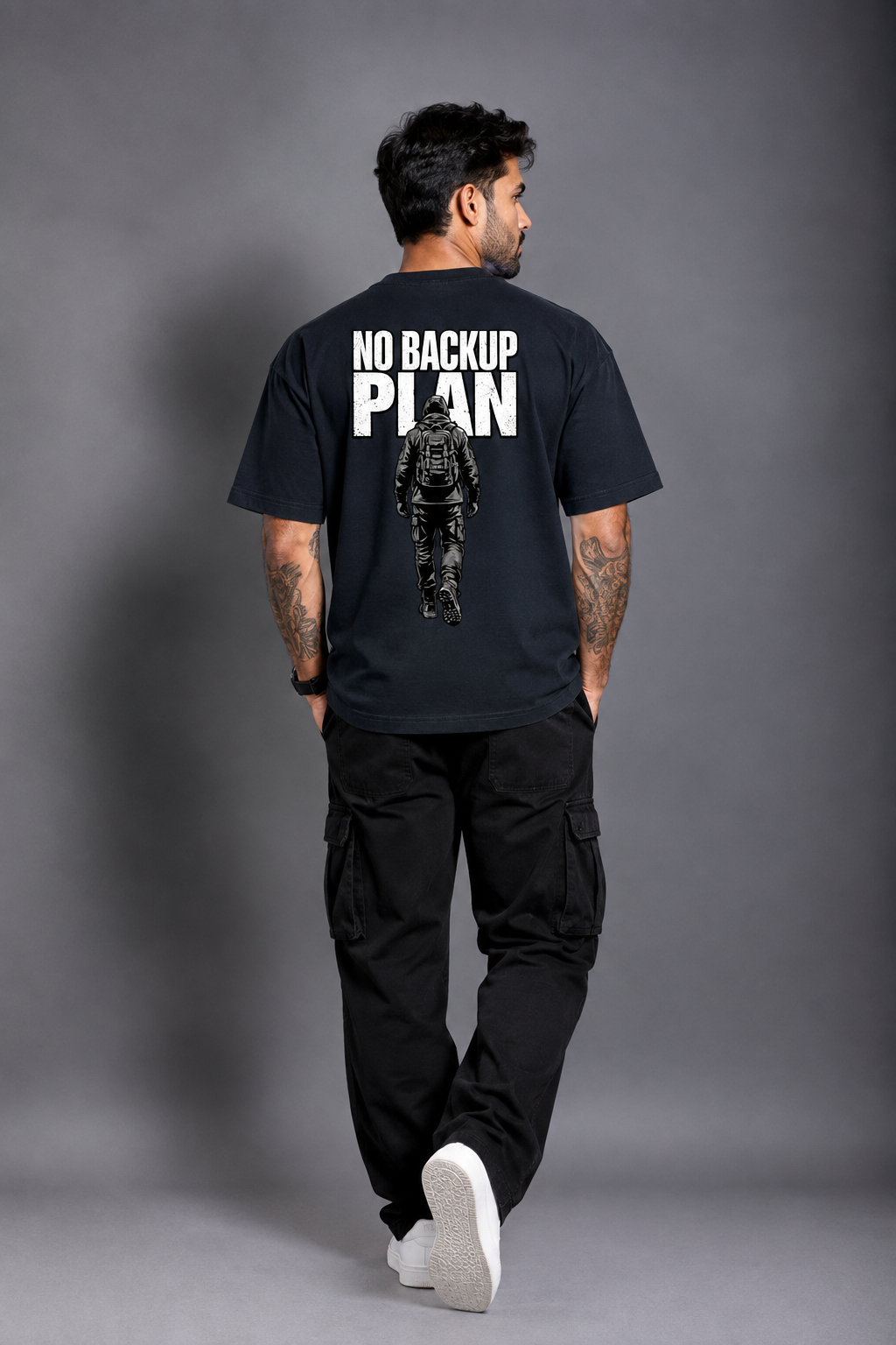 No Backup Plan — Oversized Graphic T-Shirt 240 GSM.