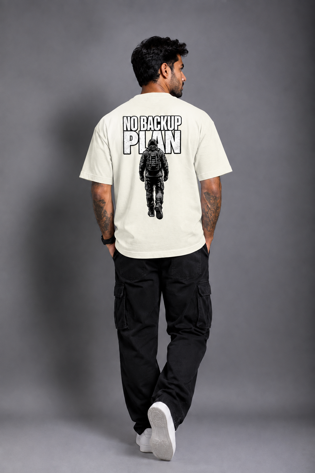 No Backup Plan — Oversized Graphic T-Shirt 240 GSM.