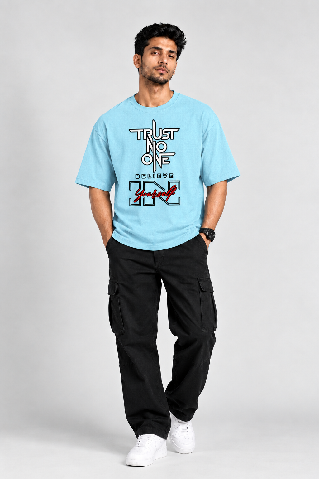 Trust No One - Unisex Oversized Heavyweight T-Shirt