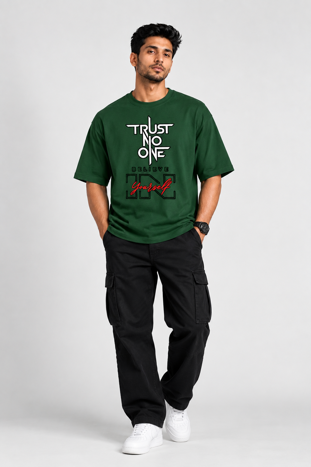 Trust No One - Unisex Oversized Heavyweight T-Shirt