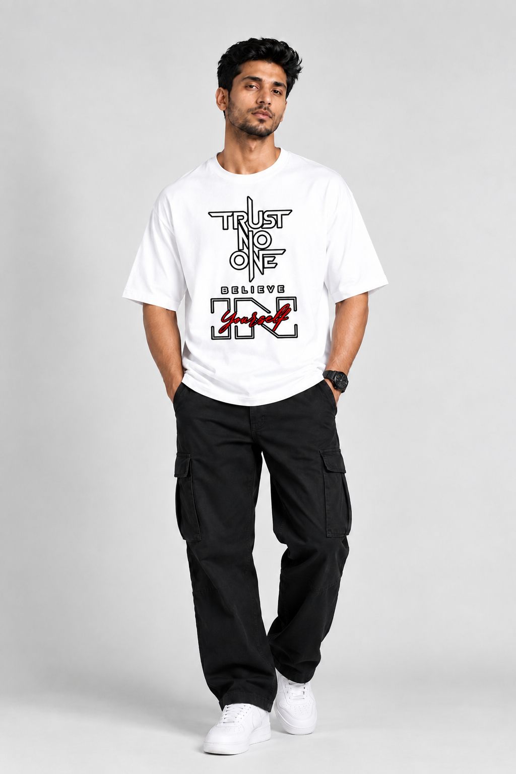 Trust No One - Unisex Oversized Heavyweight T-Shirt