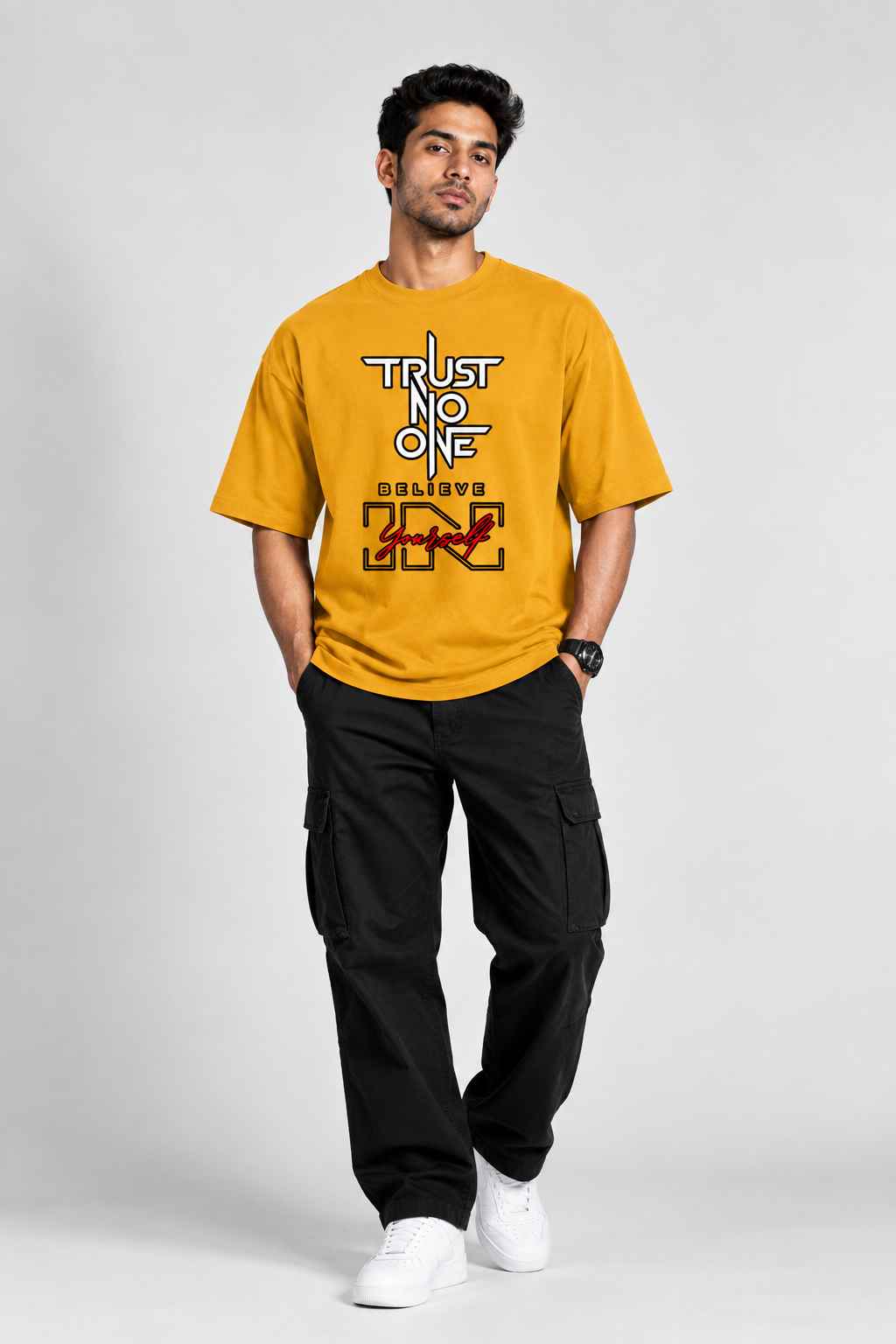 Trust No One - Unisex Oversized Heavyweight T-Shirt