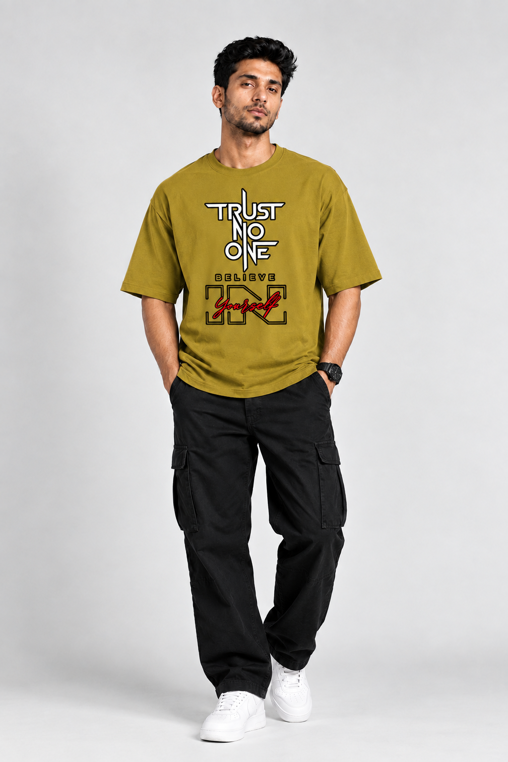 Trust No One - Unisex Oversized Heavyweight T-Shirt
