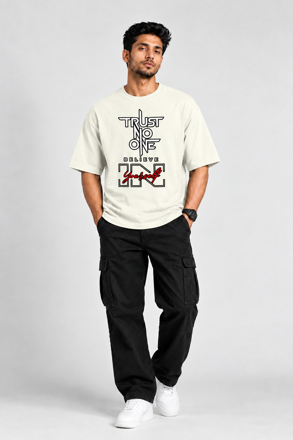 Trust No One - Unisex Oversized Heavyweight T-Shirt