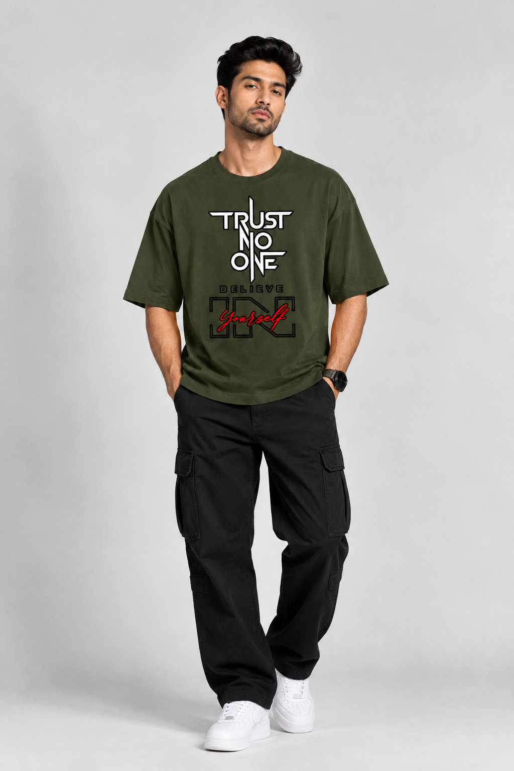 Trust No One - Unisex Oversized Heavyweight T-Shirt