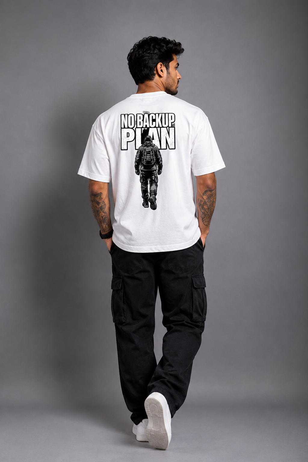 No Backup Plan — Oversized Graphic T-Shirt 240 GSM.